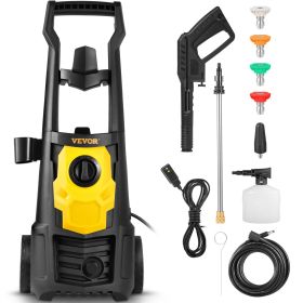 VEVOR Electric Pressure Washer; 2000 PSI; Max. 1.76 GPM Power Washer w/ 30 ft Hose; 5 Quick Connect Nozzles; Foam Cannon; Portable to Clean Patios; Ca