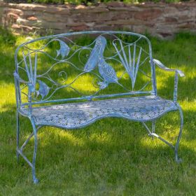 Bench/Arm Chair, Metal Furniture Collection, Coastal Furniture for Fantastic in Any Home, Garden, Porch, Outdoor Bench