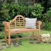 4-Foot Outdoor Patio Furniture Luxury Lutyens Outdoor Garden Bench for Patio Furniture Lawn Chairs Natural Teak Terrace Benches