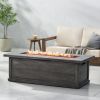 56" WOOD RECTANGULAR MGO FIRE TABLE Gray - 50000 BTU