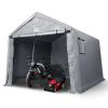 VEVOR Portable Shed Outdoor Storage Shelter, 10 x 10 x 8.5 ft Heavy Duty All-Season Instant Storage Tent Tarp Sheds with Roll-up Zipper Door and Venti