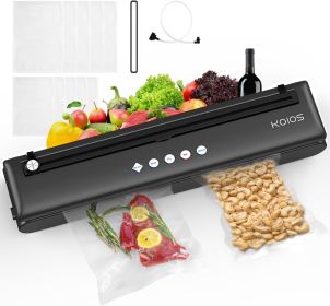 KOIOS Vacuum Sealer Machine, Automatic Food Sealer with Cutter, Dry & Moist Modes, Compact Design Powerful Suction Air Sealing System with 10 Sealing