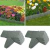 20 PCS Cobbled Stone Effect Plastic Garden Lawn Border Edging