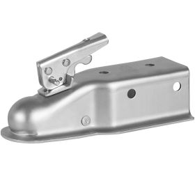 VEVOR Straight Trailer Coupler, for 2-Inch Hitch Ball, 3-Inch Channel, 5000 lbs Capacity, Heavy Duty Trailer Tongue Coupler