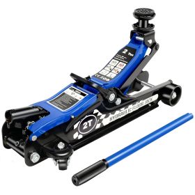 Floor Jack,2Ton/4400lbs Low Profile Floor Jack,Hydraulic floor jack Lifting range 85mm/3.35"-360mm/14.17",Blue