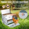 VEVOR Automatic Chicken Feeder, 25 lbs Capacity Feeds 10 Chickens up to 11 Days, Galvanized Steel Poultry Feeder