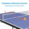 Table Tennis Table Foldable & Portable Ping Pong Table Set with Net and 2 Ping Pong Paddles for Indoor Outdoor Game