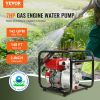 VEVOR Gasoline Engine Water Pump, 2-inch, 7HP 142 GPM, 148ft Lift, 22ft Suction, 4-Stroke Gas Powered Trash Water Transfer Pump Portable High Pressure