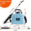 5L/1.3Gallon Electric Plant Sprayer Telescopic Rechargeable Garden Sprayer Automatic Handheld Sprayer with 3 Spray Spouts Shoulder Strap for Cleaning