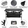 Camping Table That Fold up Lightweight, Aluminum Folding Table Roll Up Table with Easy Carrying Bag for Indoor, Outdoor, Camping, Backyard, BBQ, Party