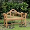 4-Foot Outdoor Patio Furniture Luxury Lutyens Outdoor Garden Bench for Patio Furniture Lawn Chairs Natural Teak Terrace Benches