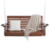 VEVOR Wooden Porch Swing 5.5 ft, Patio bench swing for Courtyard & Garden, Upgraded 880 lbs Strong Load Capacity, Heavy Duty Swing Chair Bench with Ha