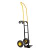 Hand Truck Dual Purpose 2 Wheel Dolly Cart and 4 Wheel Push Cart with Swivel Wheels 330 Lbs Capacity Heavy Duty Platform Cart for Moving/Warehouse/Gar