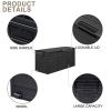 75gal 280L Outdoor Garden Plastic Storage Deck Box Chest Tools Cushions Toys Lockable Seat BLACK