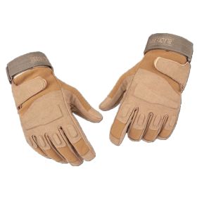 Tactical Gloves Military Combat Gloves with Hard Knuckle for Men Hunting, Shooting, Airsoft, Paintball, Hiking, Camping, Motorcycle Gloves (Color: Brown, size: X-Large)