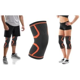 2-Pack Knee Compression Sleeve Support (Color: Orange, size: XL)