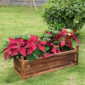 Raised Garden Bed Flower or Vegetable Planter Window Mounted Plant Box for Garden, Yard Wood Box for Planting (Color: M)