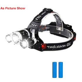 ZK20 LED Headlamp 8000 Lumen Torch Flashlight Headlight Waterproof Head Light Camping Hiking Fishing Mining Light Lamp Torch (Emitting Color: D)