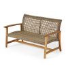 HAMPTON WOOD + WICKER LOVESEAT