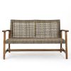 HAMPTON WOOD + WICKER LOVESEAT