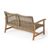 HAMPTON WOOD + WICKER LOVESEAT