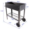 Aveyas Mobile Metal Raised Garden Bed Cart with Legs, Elevated Tall Planter Box with Wheels for Outdoor Indoors House Patio Backyard Vegetables Tomato