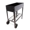 Aveyas Mobile Metal Raised Garden Bed Cart with Legs, Elevated Tall Planter Box with Wheels for Outdoor Indoors House Patio Backyard Vegetables Tomato